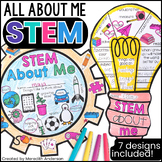 All About Me STEM Back to School Activity Back to School N