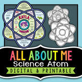 All About Me Science Atom - First Day of School Science - 