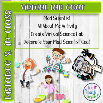 Preview of All About Me - Science Lab Coat - Back To School - Digital or Printable