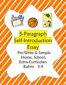 Preview of All About Me: Self-Introduction Essay 5-9 Outline, Sample, Rubric