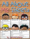 All About Me Sheets