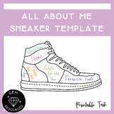 All About Me Shoe Back to School Activity Start Up Blank Template
