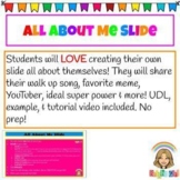 All About Me Slide Assignment & How To Create a Slide Lesson