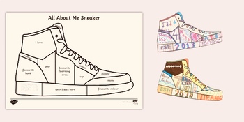 Preview of All About Me Sneaker Worksheet