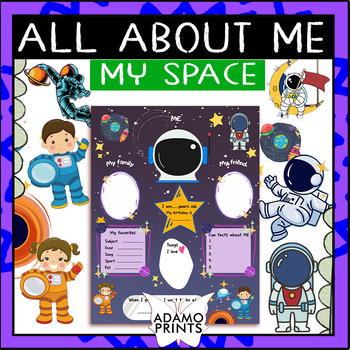 Preview of All About Me Space Get to Know Me Fun Back to School Activity
