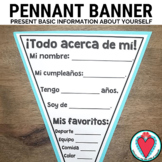 All About Me Spanish Pennant Banner - Spanish Classroom De