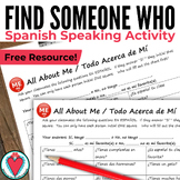 All About Me Spanish Speaking Activity - Find Someone Who 