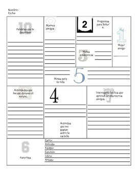 All About Me Spanish Worksheet Printable by Mackinzee Escamilla | TpT