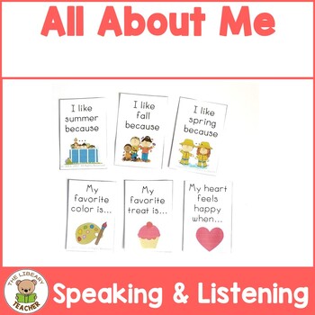 Preview of All About Me Speaking & Listening or Writing Activity digital & print