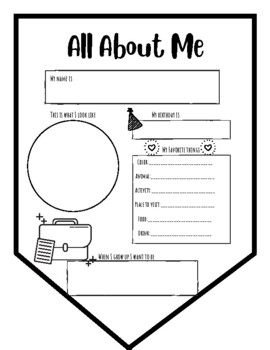 All About Me (Student Banner) by Education Station Resources | TPT