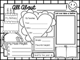 All About Me ~ Student Poster Layout ~ Perfect for Back to
