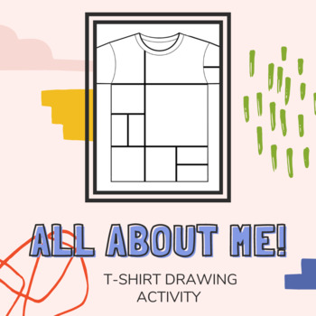 Preview of All About Me T-Shirt Art Activity Instructional Template