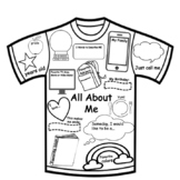 All About Me T-Shirt Writing Classroom Decor Back to Schoo