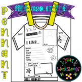All about me Tee writing activity 