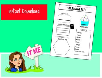 Preview of All About Me! Teacher Resource