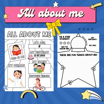 Preview of All About Me : Template