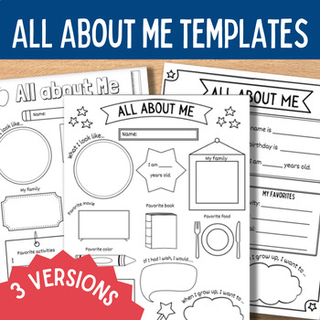 Preview of All About Me Templates | Student of the Week
