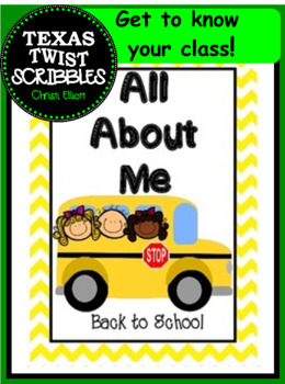 Preview of All About Me Printables for Back to School {Texas Twist Scribbles}