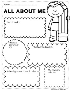 All About Me Theme by Preschool All Things | TPT