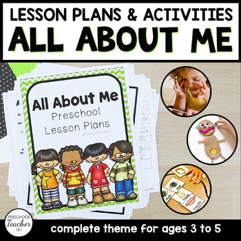 Preview of All About Me Preschool Activities with Lesson Plans and Center Activities
