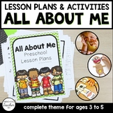 All About Me Preschool Activities with Lesson Plans and Ce