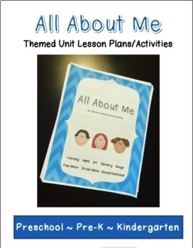 All About Me Themed Unit Lesson Plans/Activities- Preschool, Pre-K ...