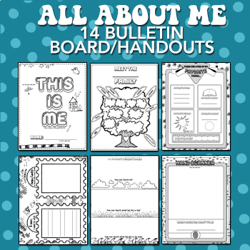 All About Me / This Is Me Bulletin Board Worksheets (14) by Ohana Learning
