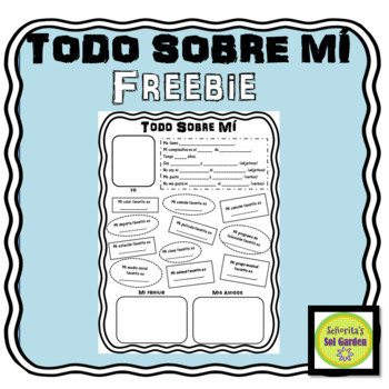 Preview of All About Me - Todo Sobre Mi - Spanish Worksheet