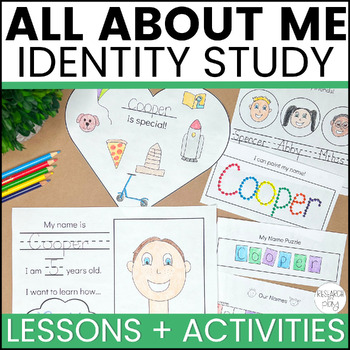 Preview of All About Me Unit for Back to School Kindergarten and TK