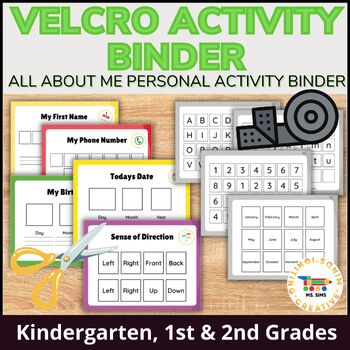 Preview of All About Me Velcro Activity Binder | Pre K - 12