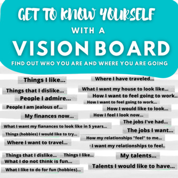 All About Me Vision Board / Free For Teachers by High Street Scholar ...
