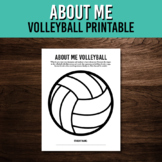 All About Me Volleyball Coloring Sheet | Printable Identit