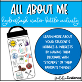 All About Me Hydroflask Water Bottle Activity!