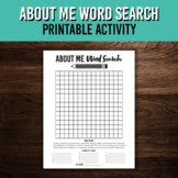 All About Me Word Search | Back to School Identity Project