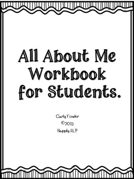 Preview of All About Me Workbook- Basic Life Skill
