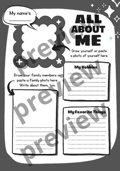 FREE Digital Resources All About Me Worksheet by Study Mart | TPT