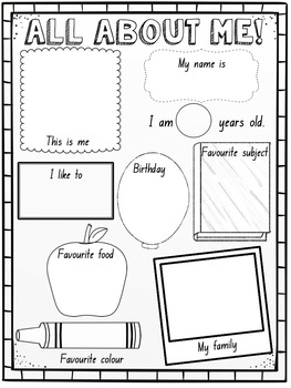 All About Me Worksheet FREEBIE by Miss T's Creations | TpT