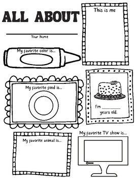 All About Me Worksheet FREEBIE by Hey Miss Pace | TPT