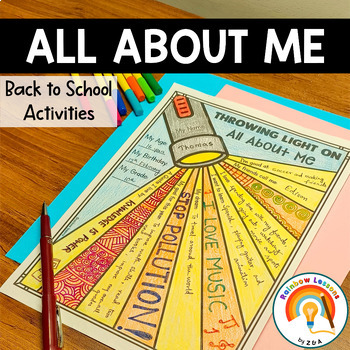 Preview of All About Me Worksheet Highschool | Back to School Activities Middle School