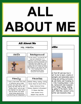 Preview of All About Me Worksheet and Poster | Back to School Activities