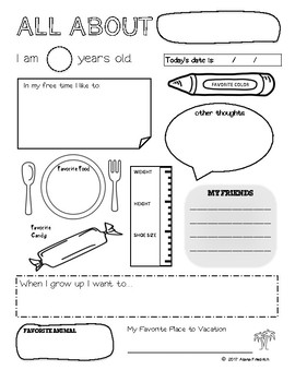 All About Me Worksheet (good for homeschoolers) by Alana ...