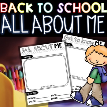 All About Me Worksheets by Samantha Byers- Always Something New | TpT
