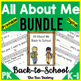 All About Me Activities - No Prep Back To School Worksheets | Digital ...