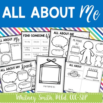 All About Me Worksheets Freebie by Whitneyslp | TPT