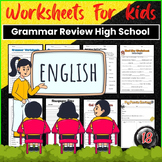All About Me Worksheets Grammar Review High School