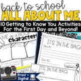 All About Me Worksheets Back to School Activities Classroo