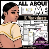 All About Me Worksheets (Print and Digital)