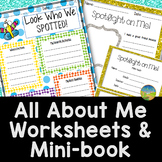 All About Me Worksheets and Activities for Back to School