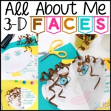 All About Me Back to School Activities 3-D Writing Faces