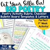Bio Poem Template June Bulletin Board End of Year Writing 